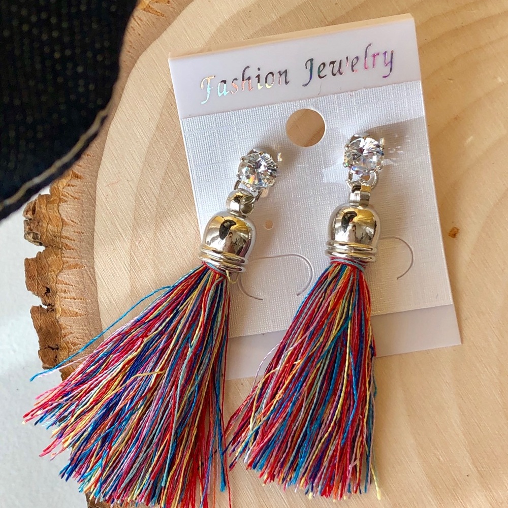 Handmade Tassel Earrings - Picture 5 of 8